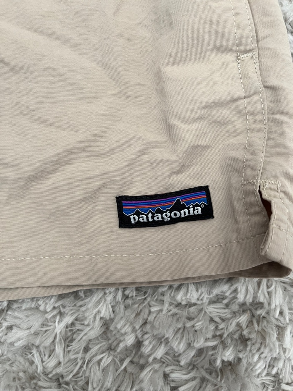 Patagonia Women’s Athletic Shorts in Light Beige - Picture 2 of 5